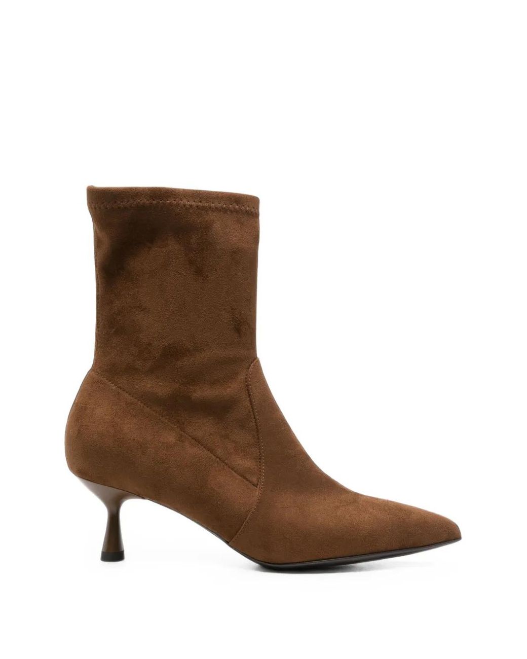 Sergio Levantesi Brown Pointed-Toe Suede-Finish Ankle Boots