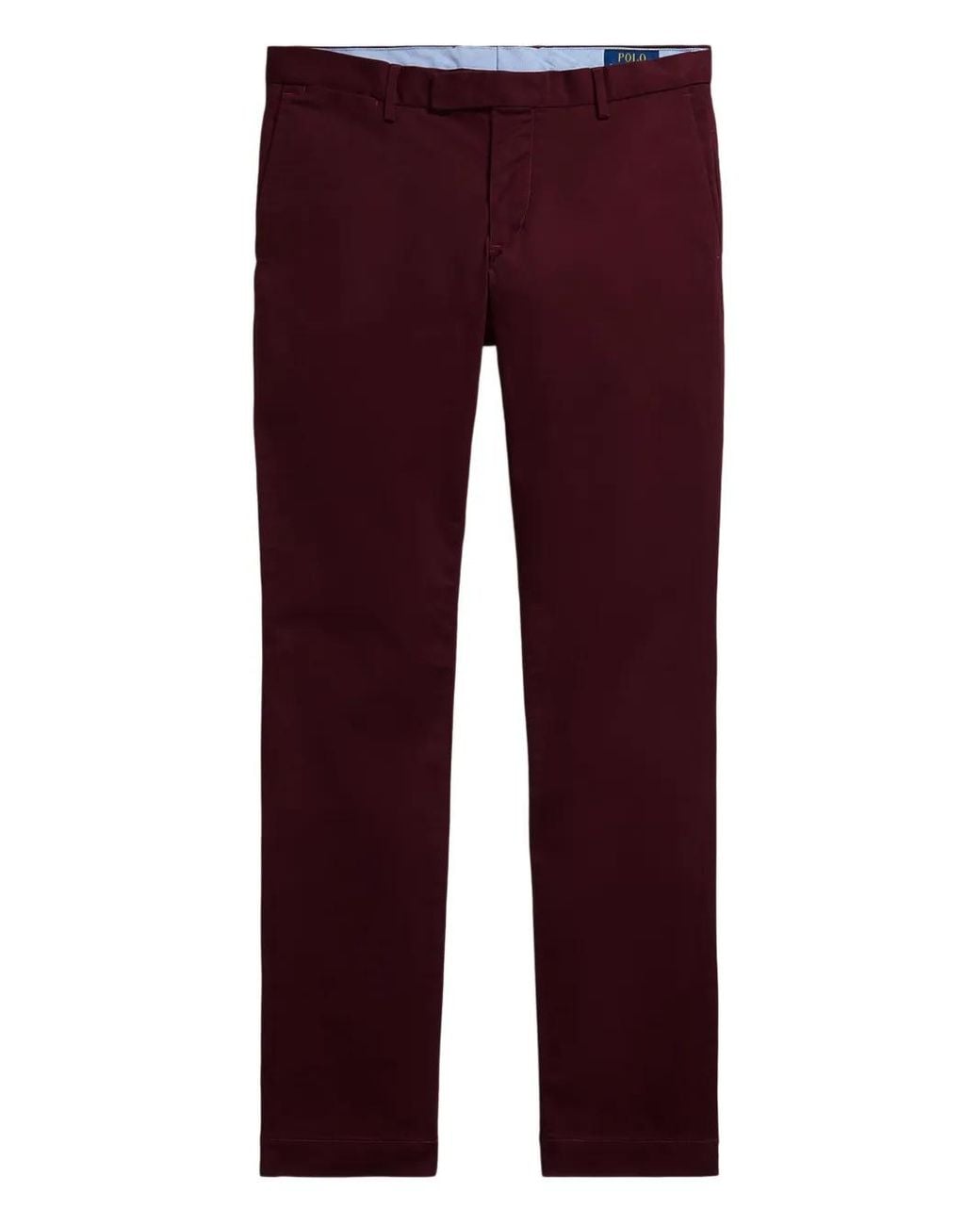 Polo Ralph Lauren Red Side-Pockets Flat-Front Trousers for men