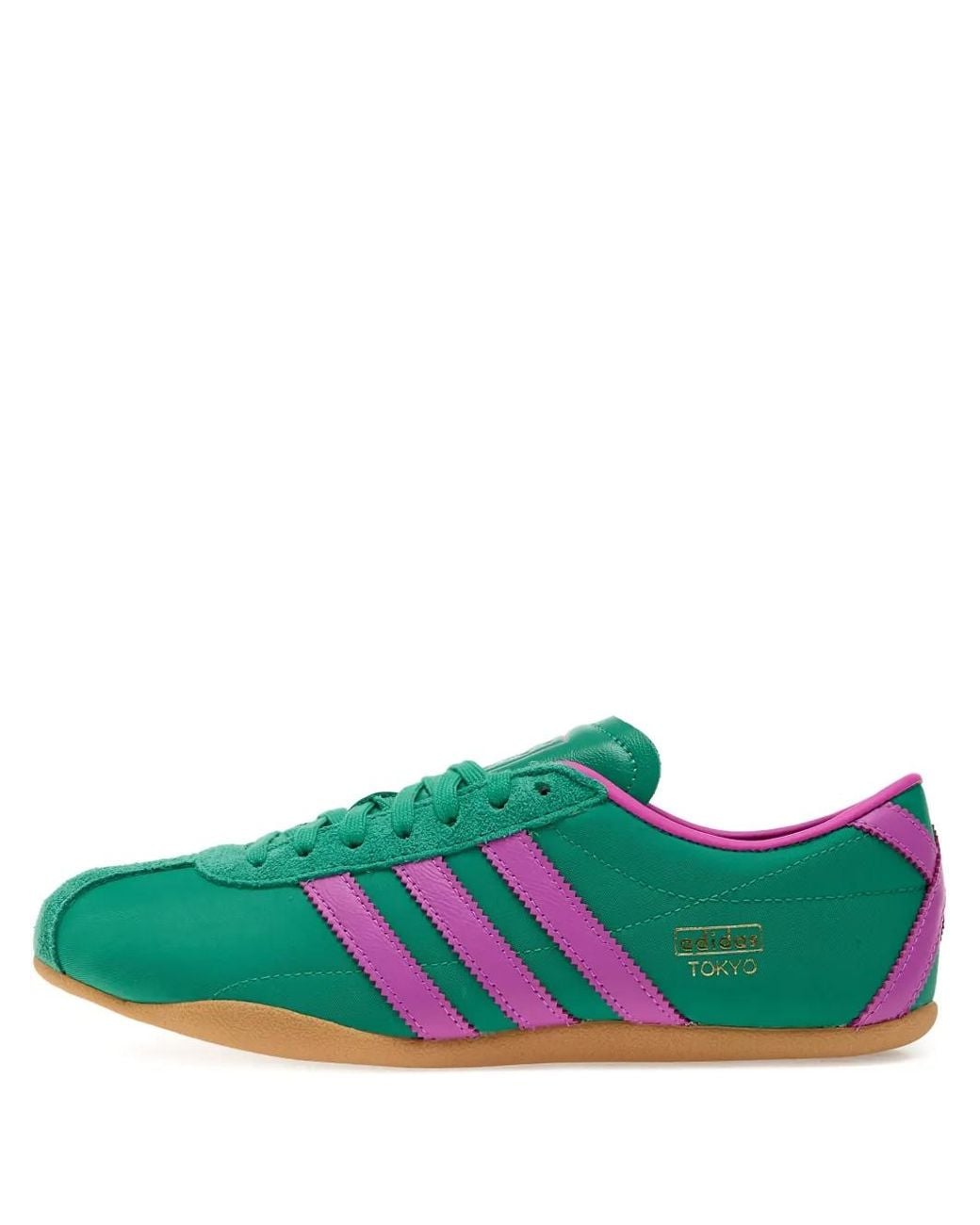 Adidas Green Tokyo Three-Stripe Sneakers