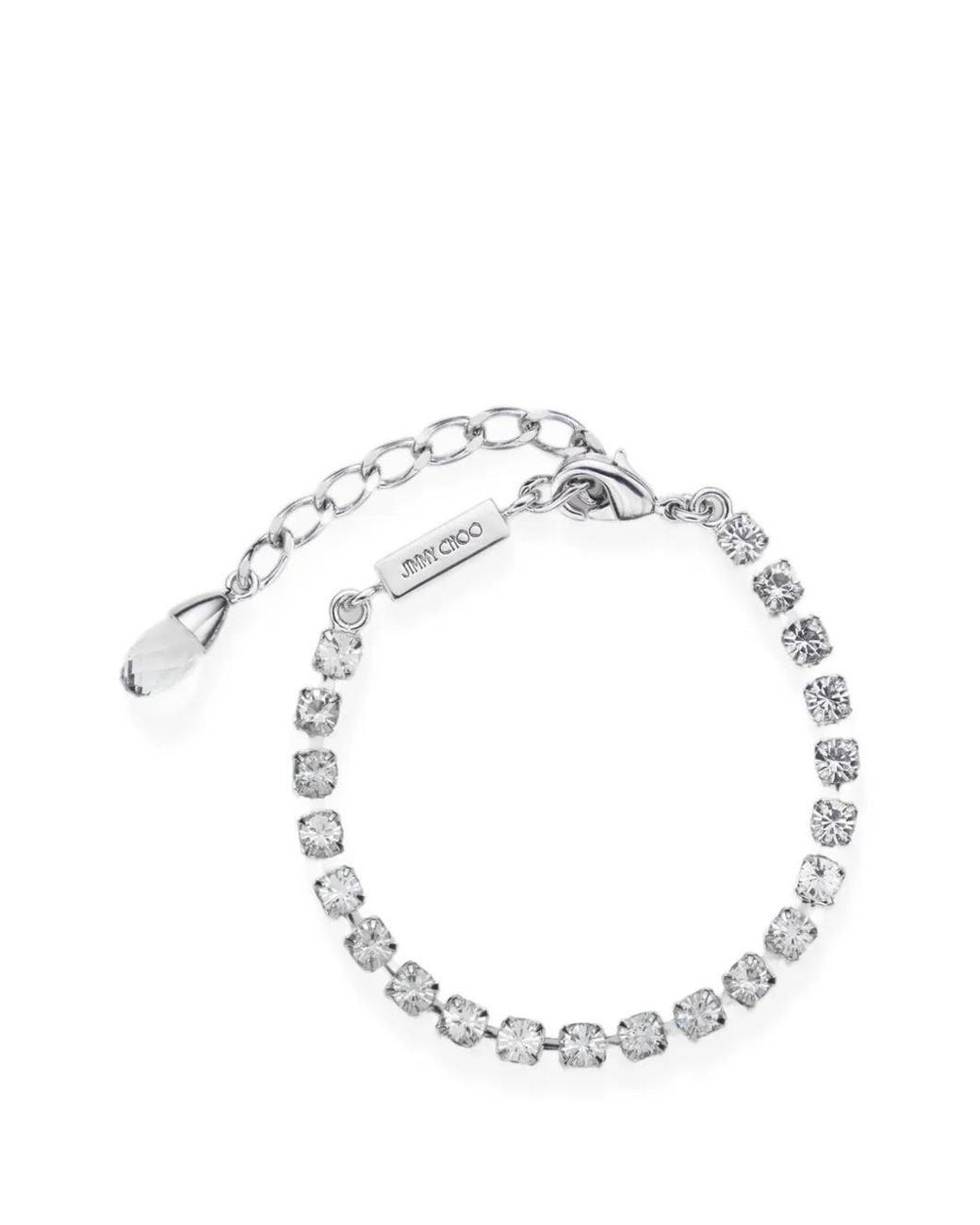 Jimmy Choo Metallic Saeda Crystal-Embellished Bracelet