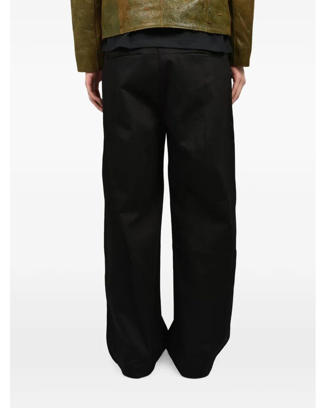 NO/FAITH STUDIOS Black Pantalon Plissé Balloon for men