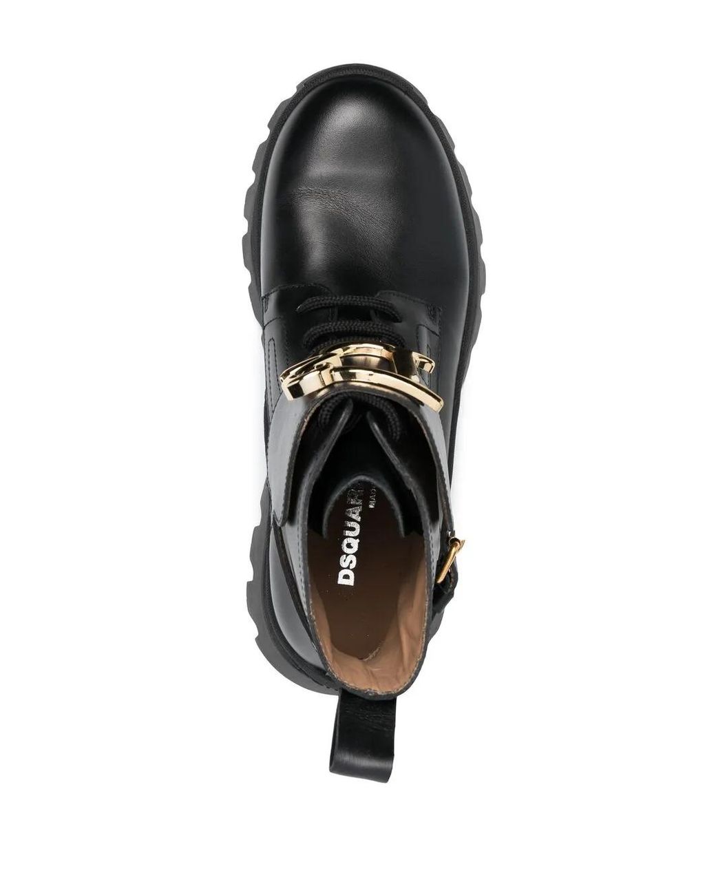 Botines Con Placa Del Logo DSquared² de color Black