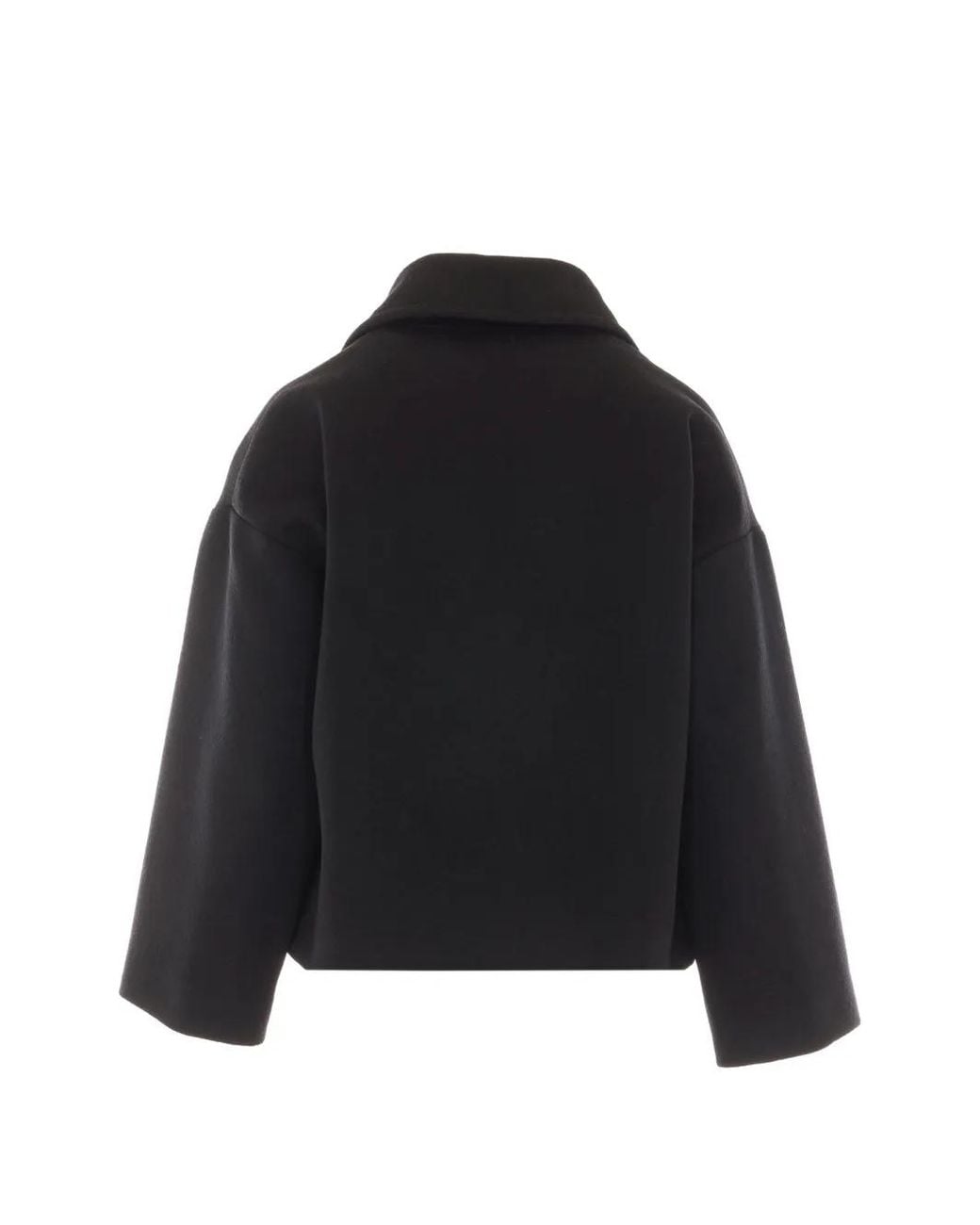 RUE DU BAC Black Cropped Double-Breasted Jacket