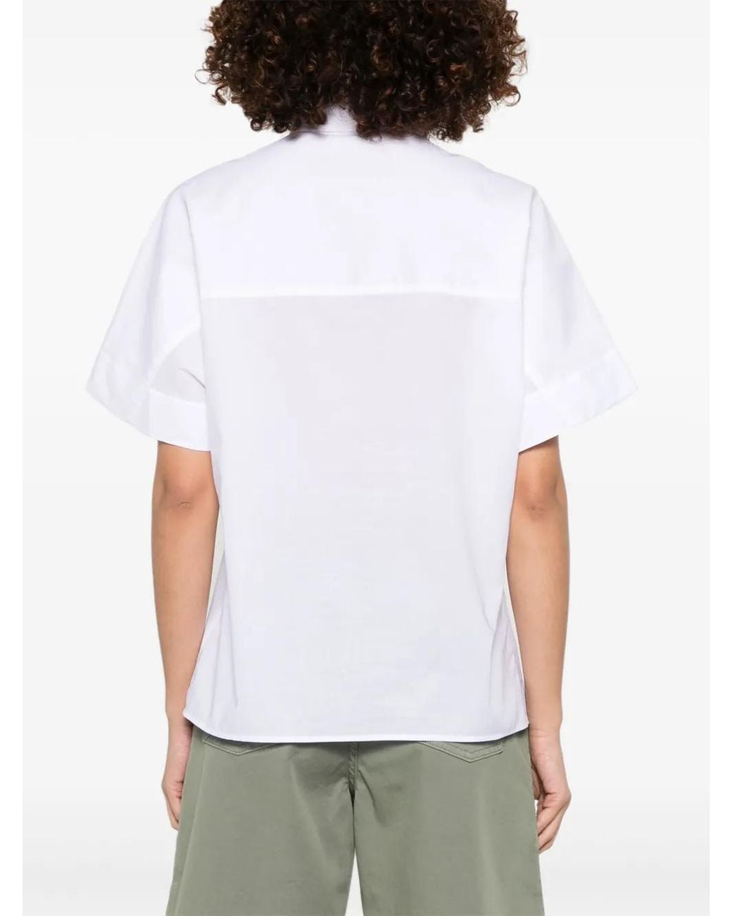 Camisa Con Pliegues Fay de color White