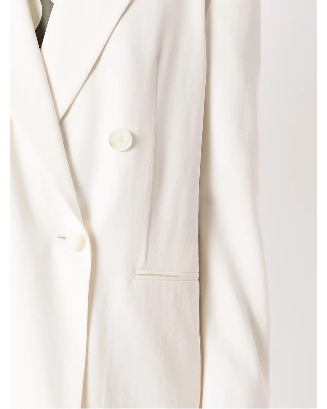 Boss White Double-Breasted Blazer