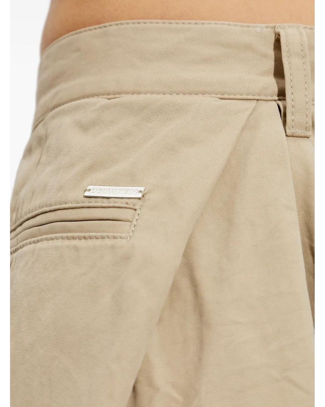 DSquared² Natural Pleated Palazzo Pants