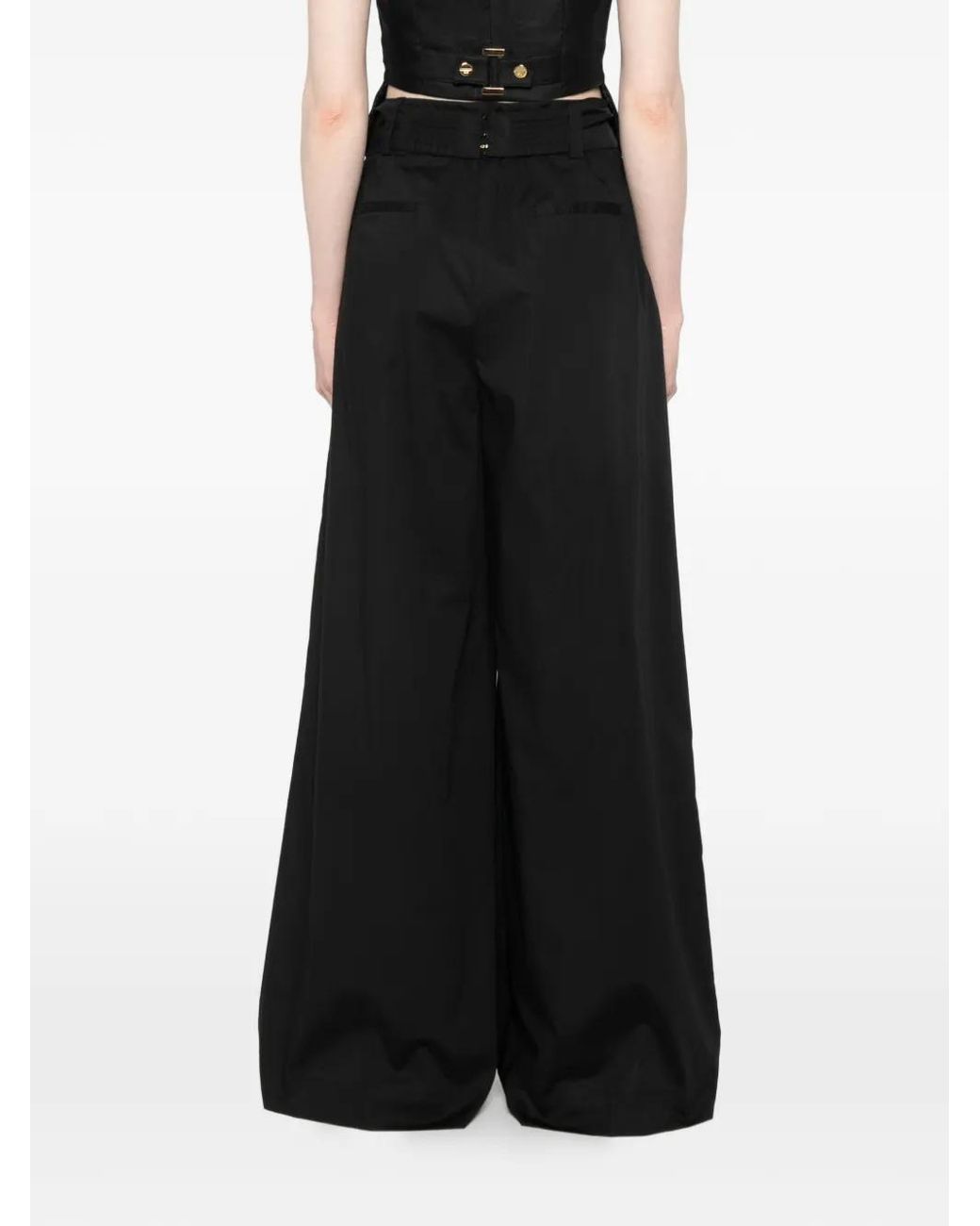 Twinset Black Wide-Leg Trousers