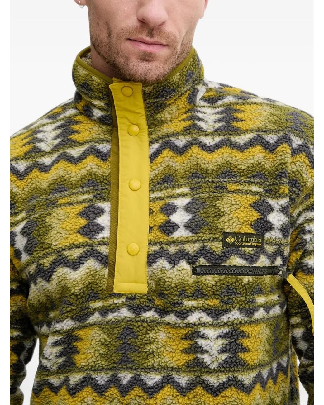 Columbia Green Helvetia Ii Patterned Sweatshirt for men