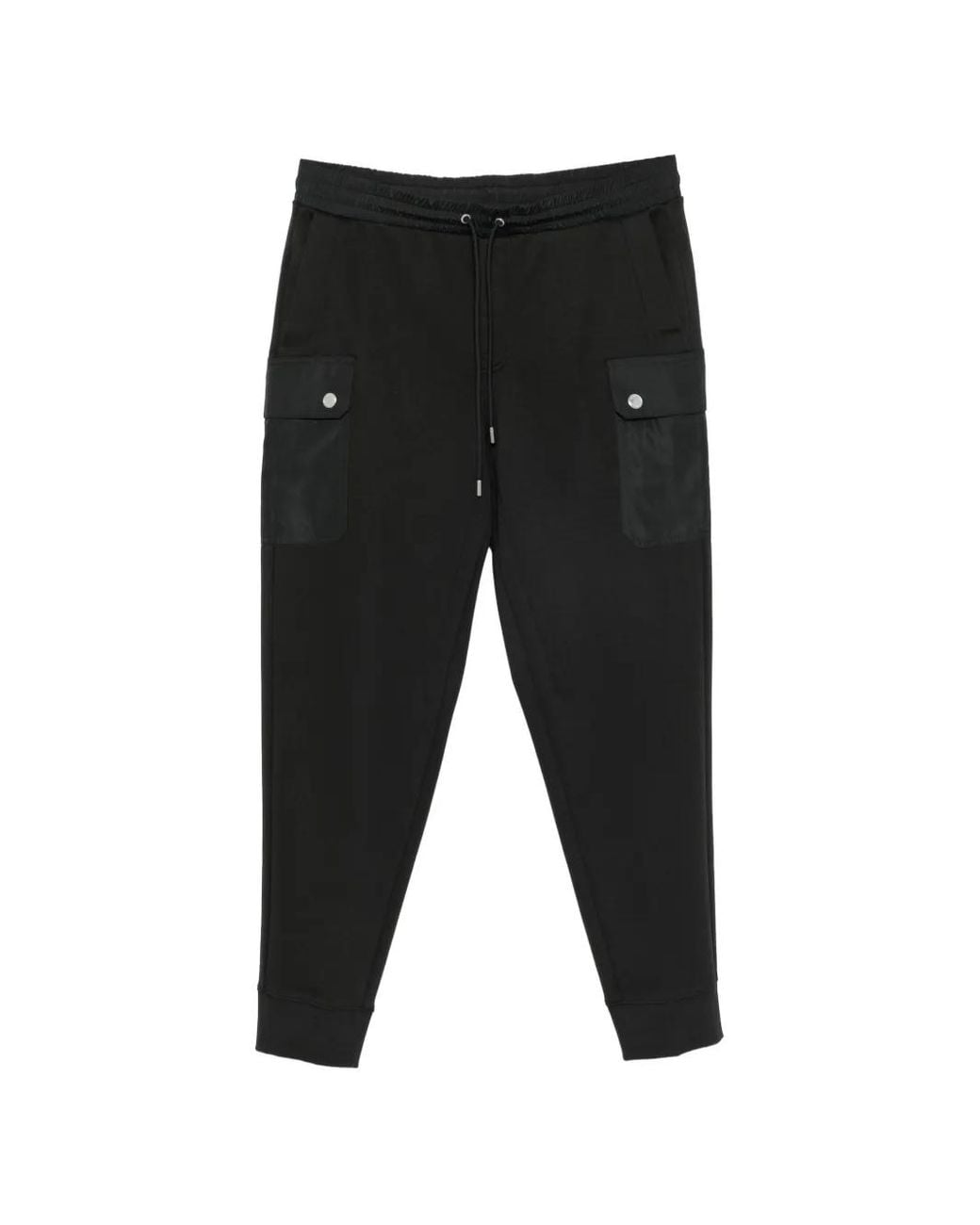 Michael Kors Black Drawstring-Waist Cargo Pants for men