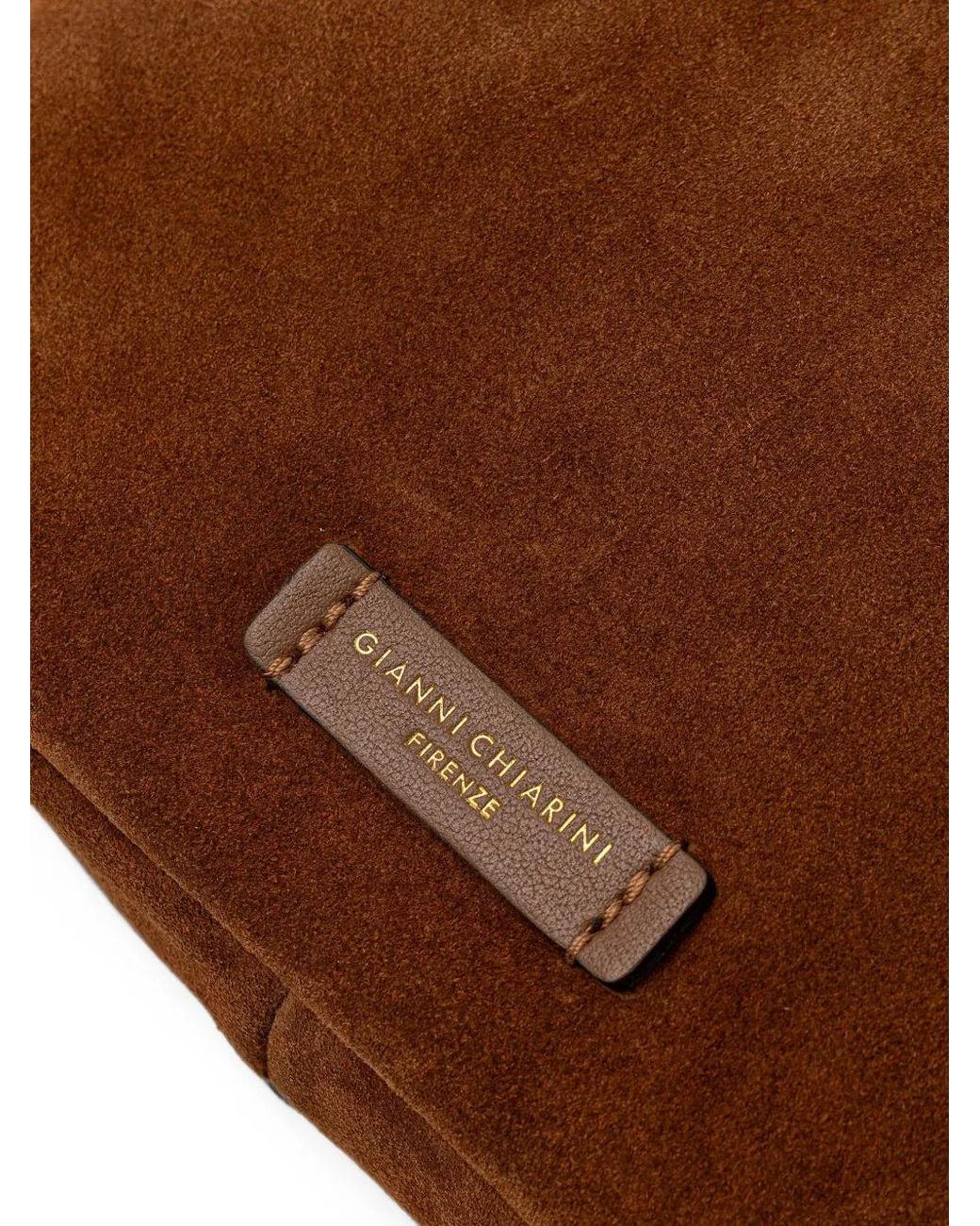 Gianni Chiarini Brown Small Nora Suede Pouch Bag