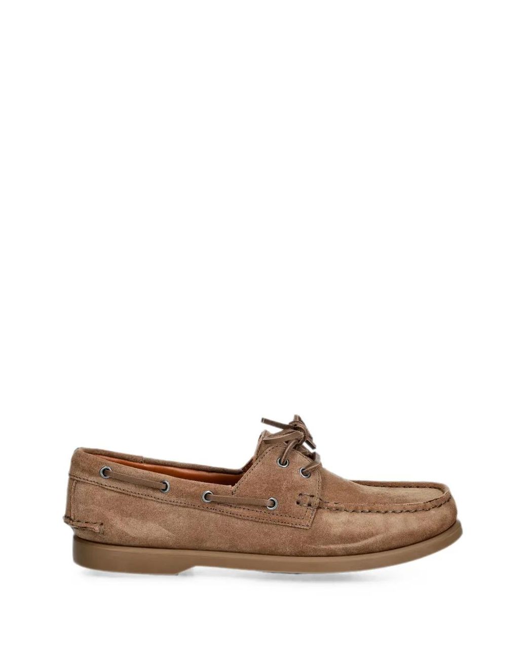 Vagabond Brown Loui Lace-Up Suede Boat Shoes for men