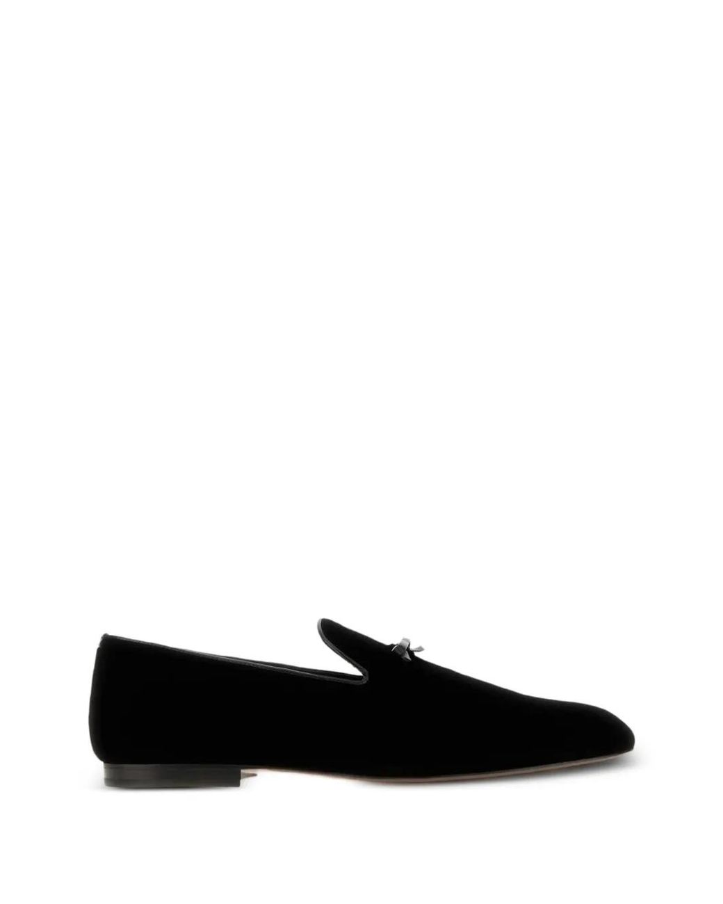 Tom Ford Black Bow-Detail Velvet Loafers for men