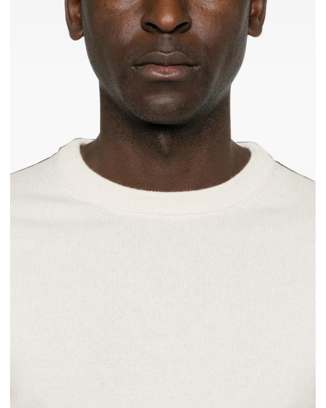 Extreme Cashmere White Pull March À Col Rond