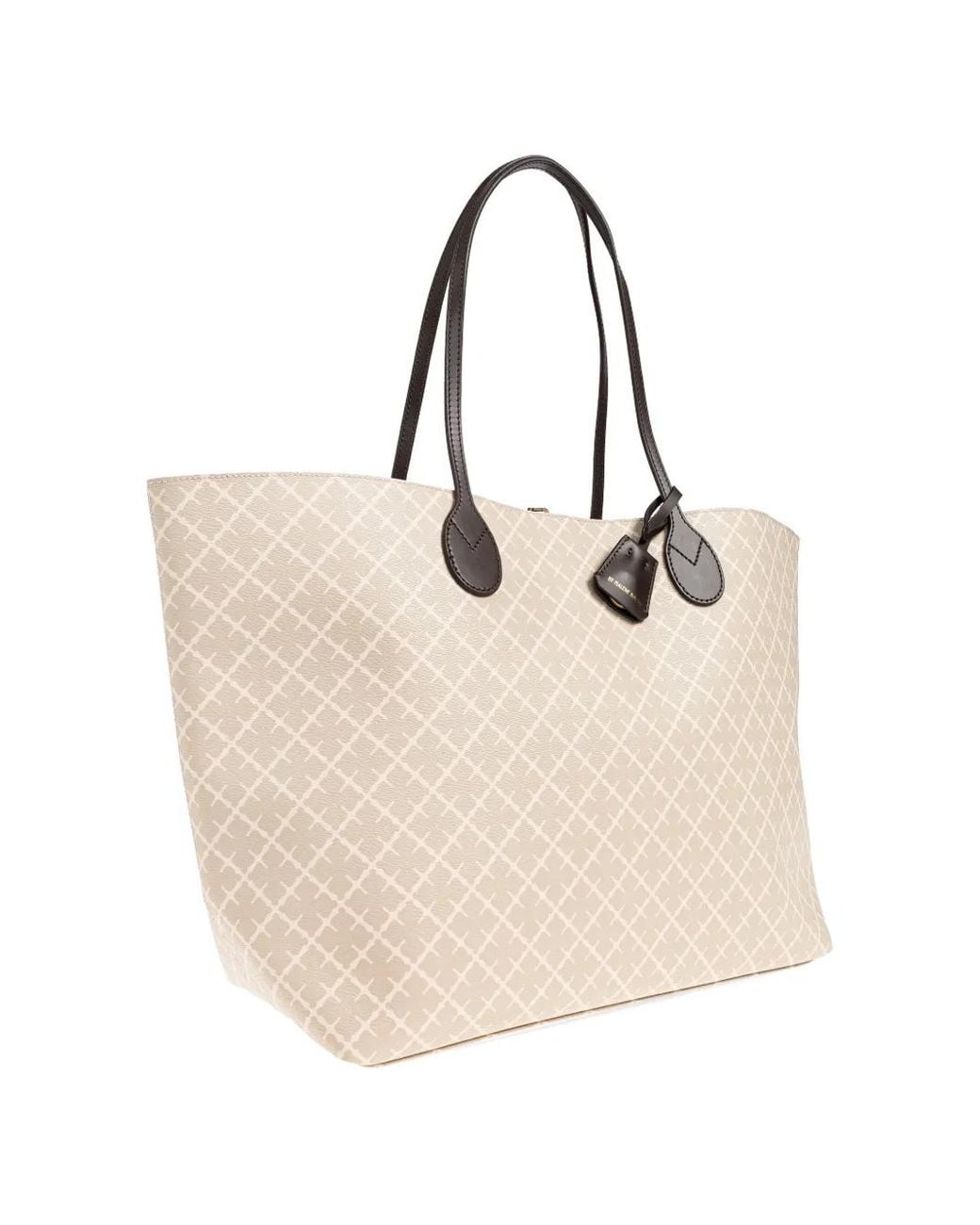 By Malene Birger Natural Abi Monogram-Print Tote Bag