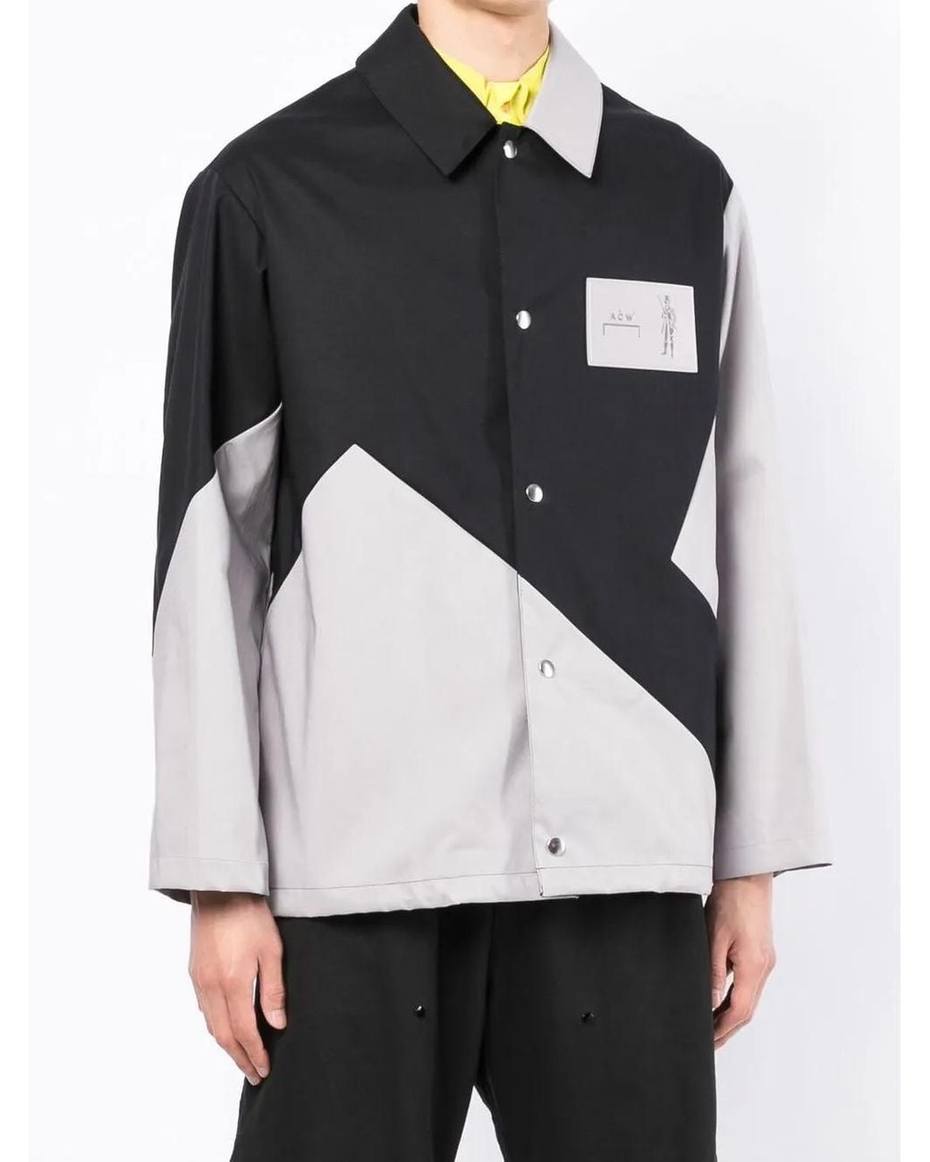 A_COLD_WALL* Black Colour-Block Panelled Shirt Jacket for men