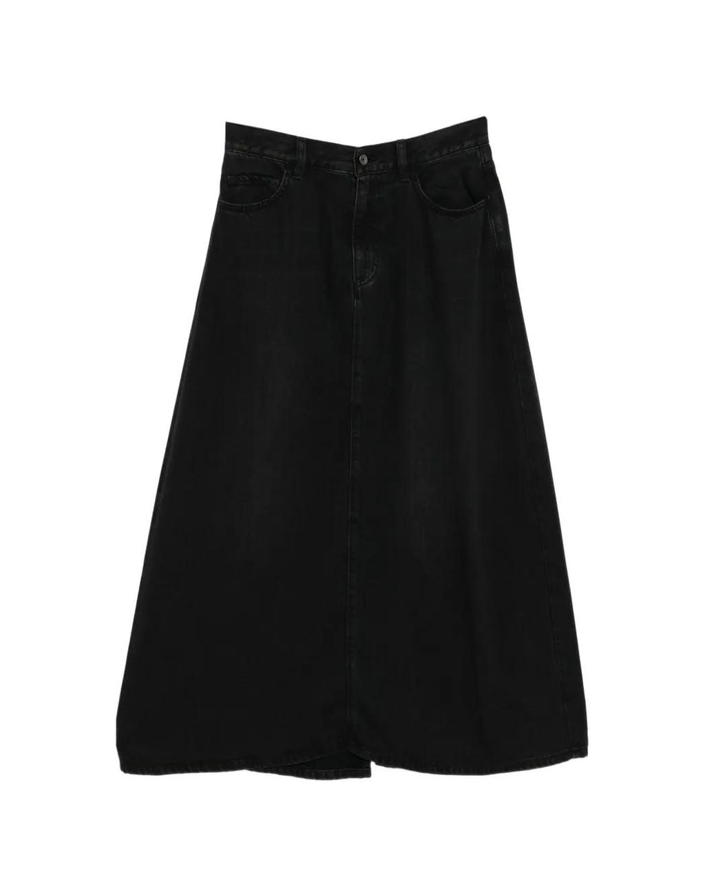 JNBY Black Logo-Patched A-Line Skirt