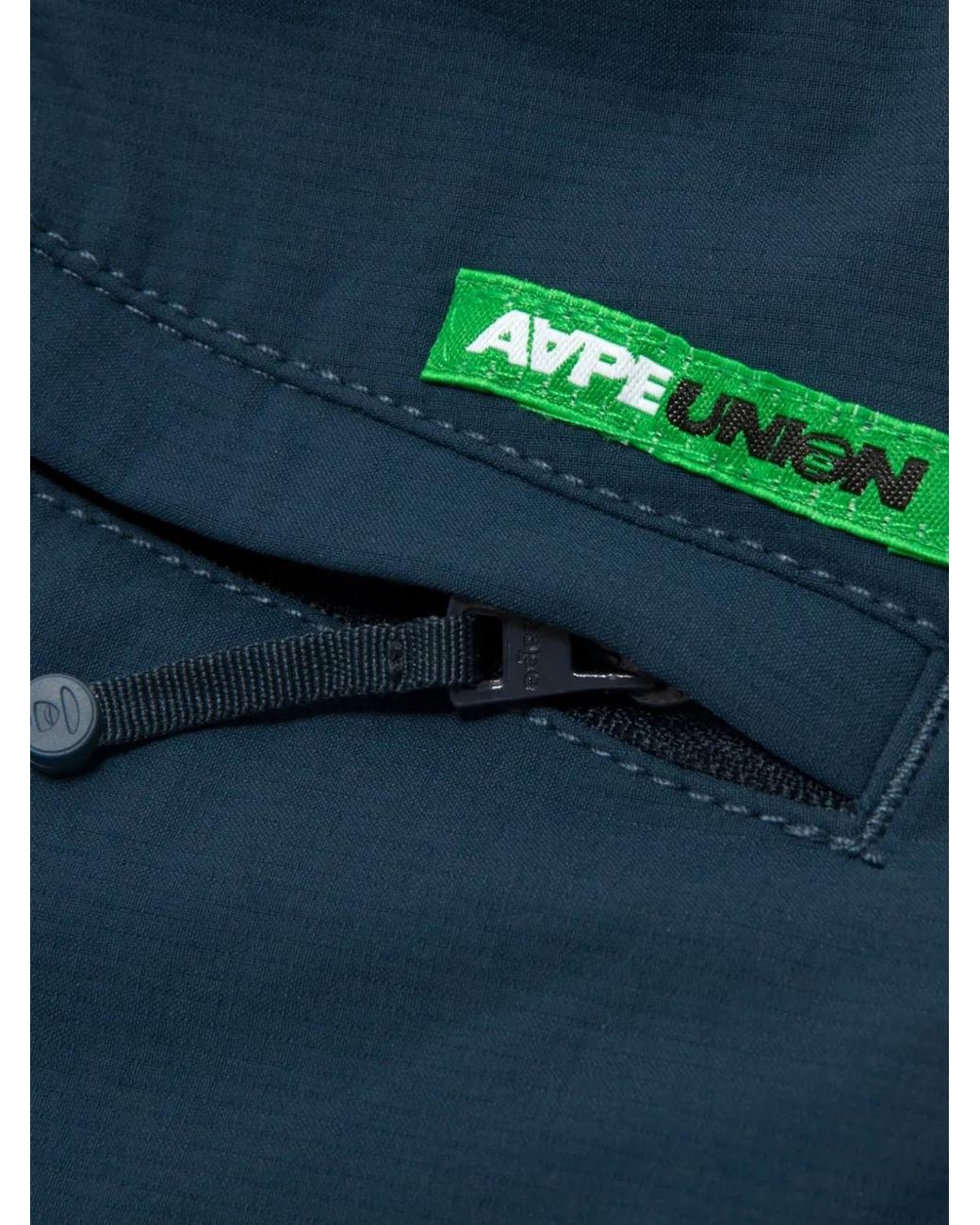Aape By A Bathing Ape Blue Logo Patch Track Pants for men