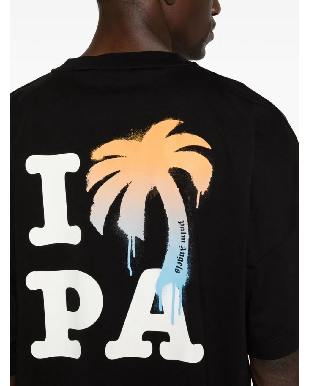 Palm Angels Black I Love Pa Over T-Shirt for men