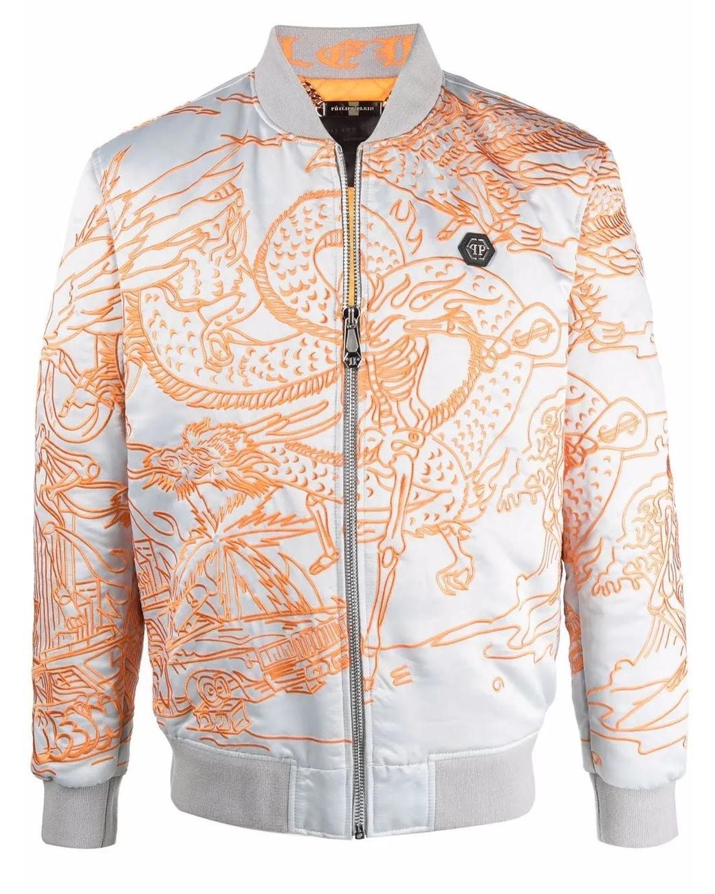 Philipp Plein Multicolor Tattoo-Motif Embroidered Bomber Jacket for men