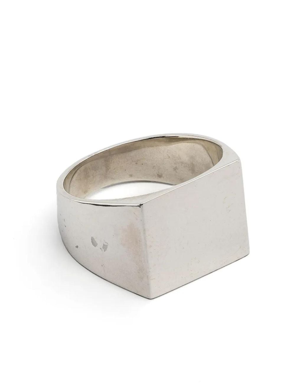 Square Signet Ring di Wouters & Hendrix in White