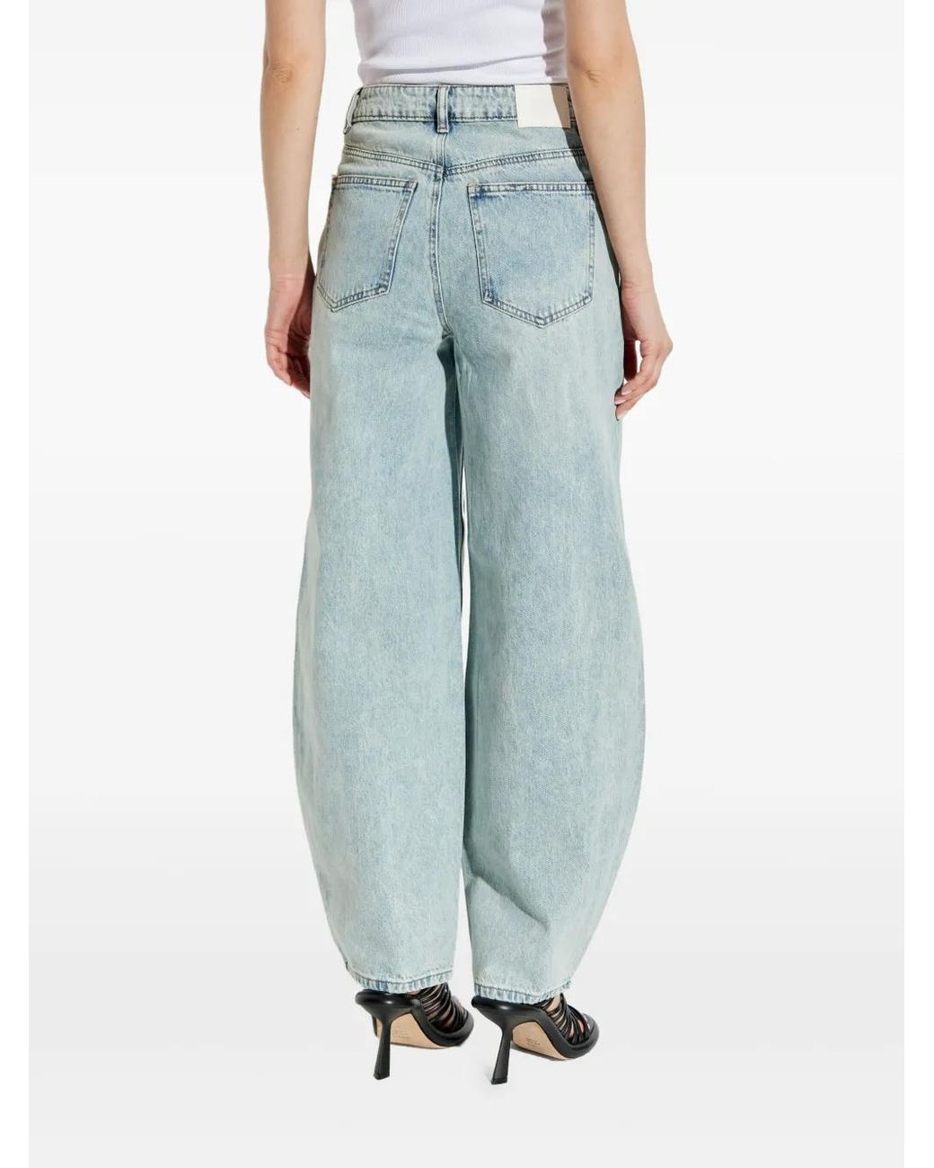 Gestuz Blue Logo-Patch Jeans