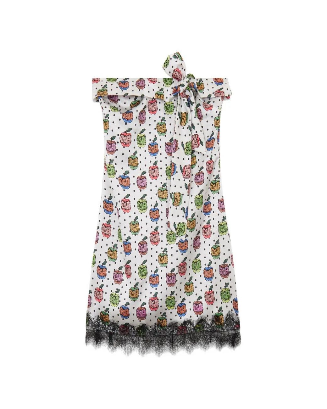 Gcds White Short Dress With Print