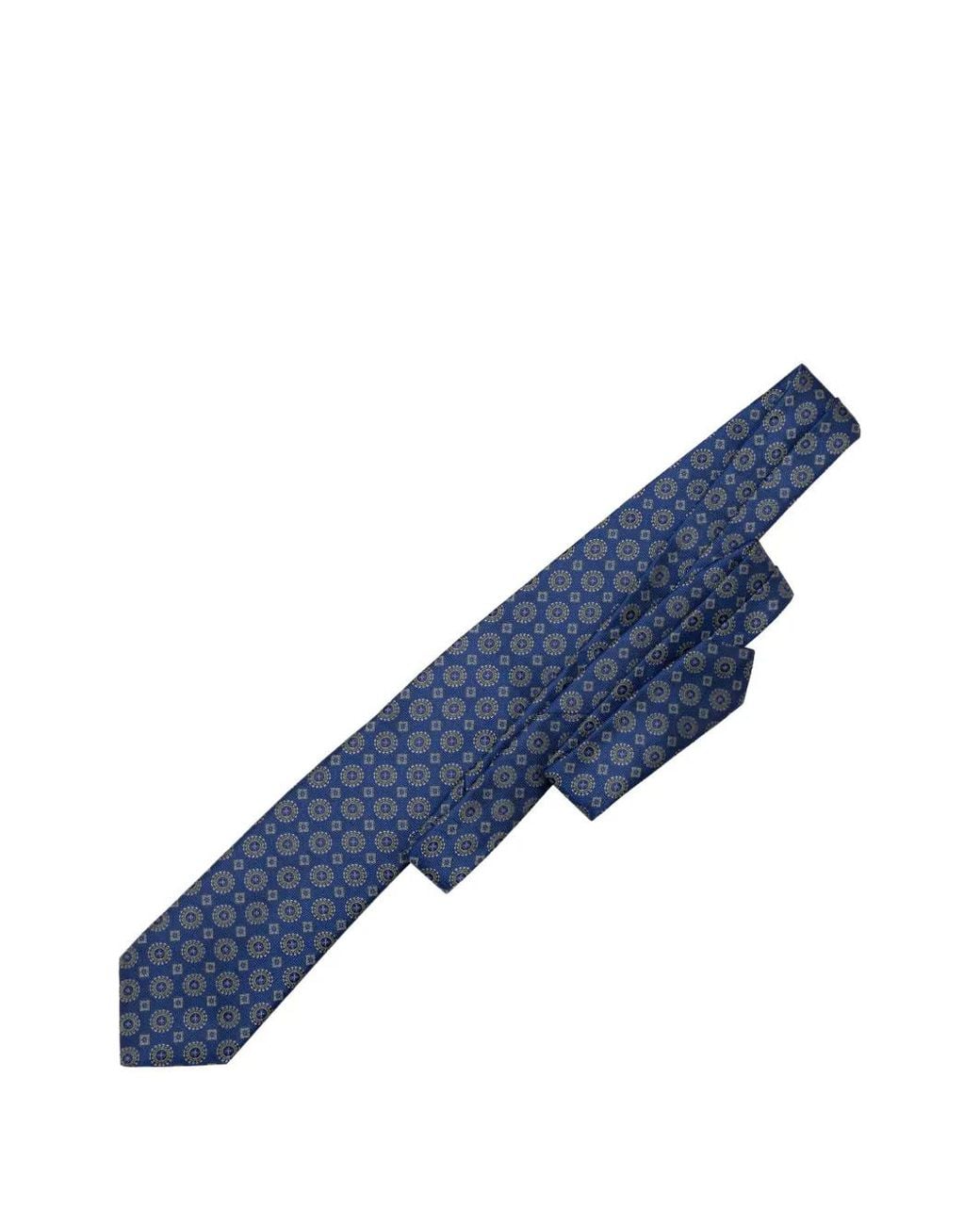 Elizabetta Blue Cravate Ercole À Médaillon En Jacquard for men