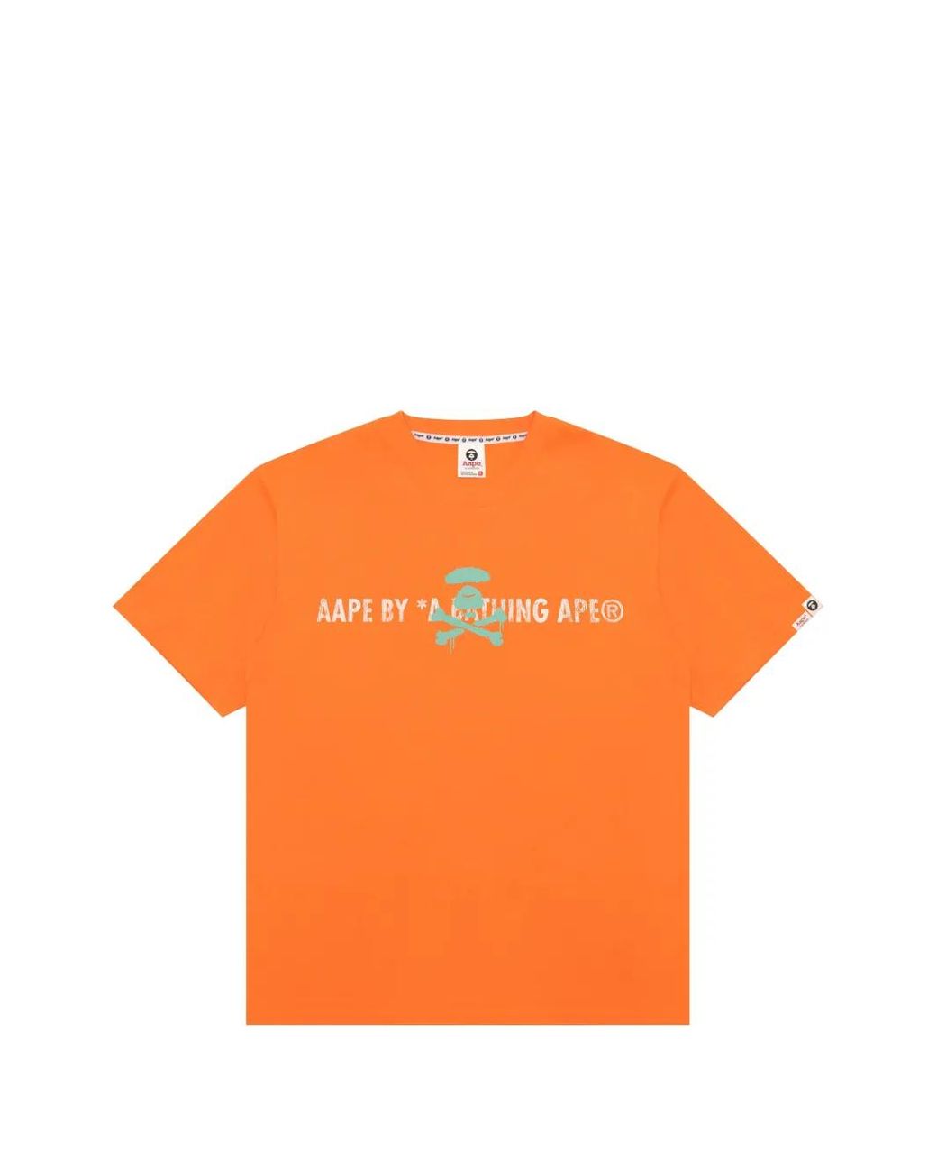 Aape By A Bathing Ape Orange Print T-Shirt for men