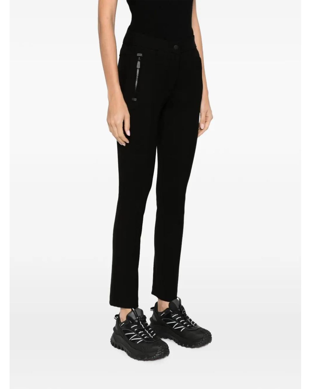 Moncler Black Logo-Patch Trousers