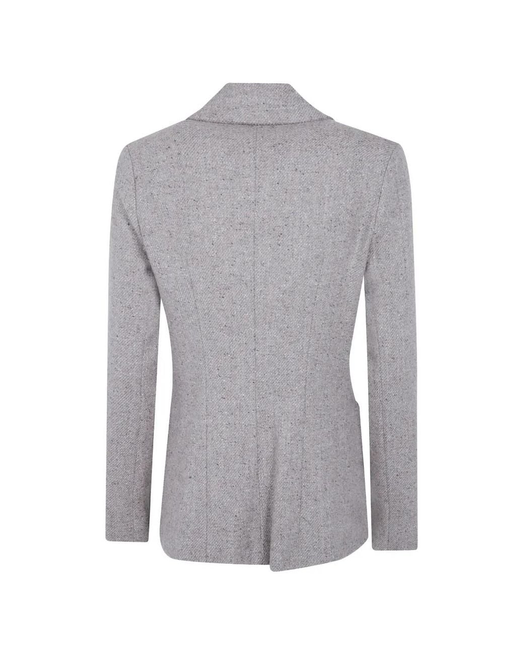 Antonelli Gray Button-Fastening Jacket