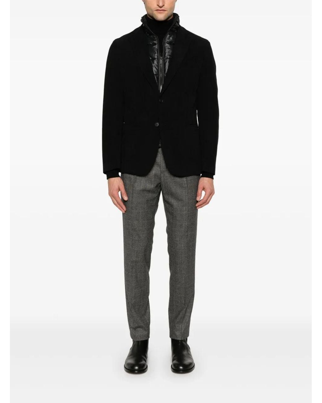 Incotex Gray Checked Trousers for men