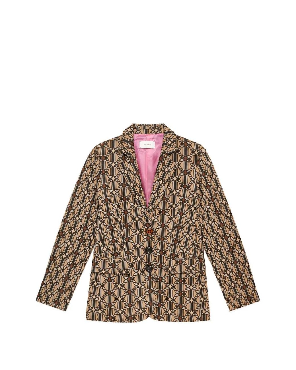 Maliparmi Black Long-Sleeves Jacquard Blazer