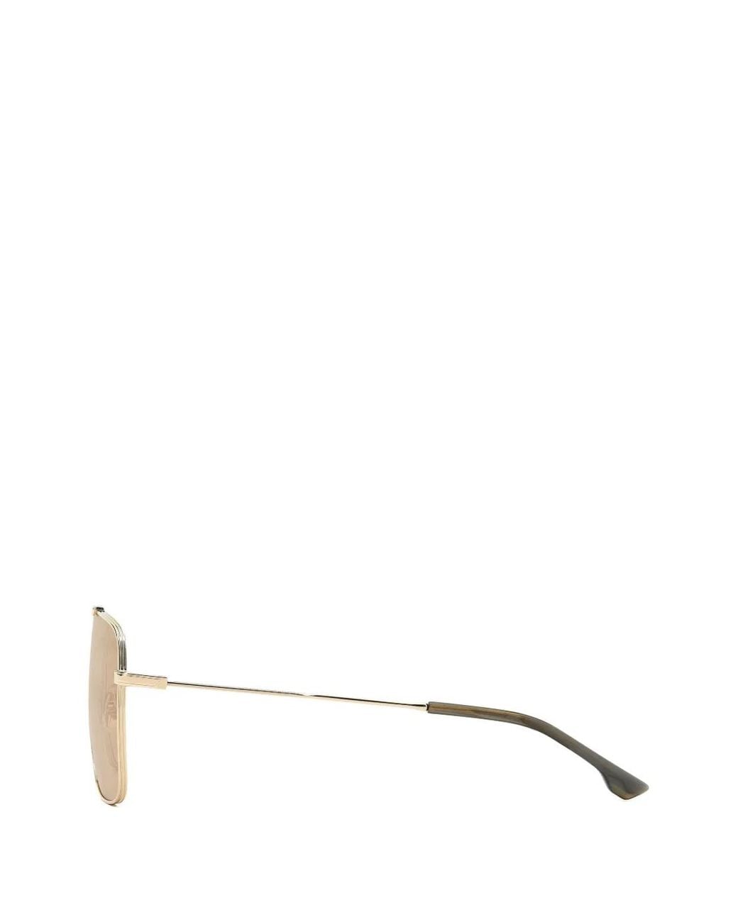 Victoria Beckham Natural Geometric-Frame Sunglasses