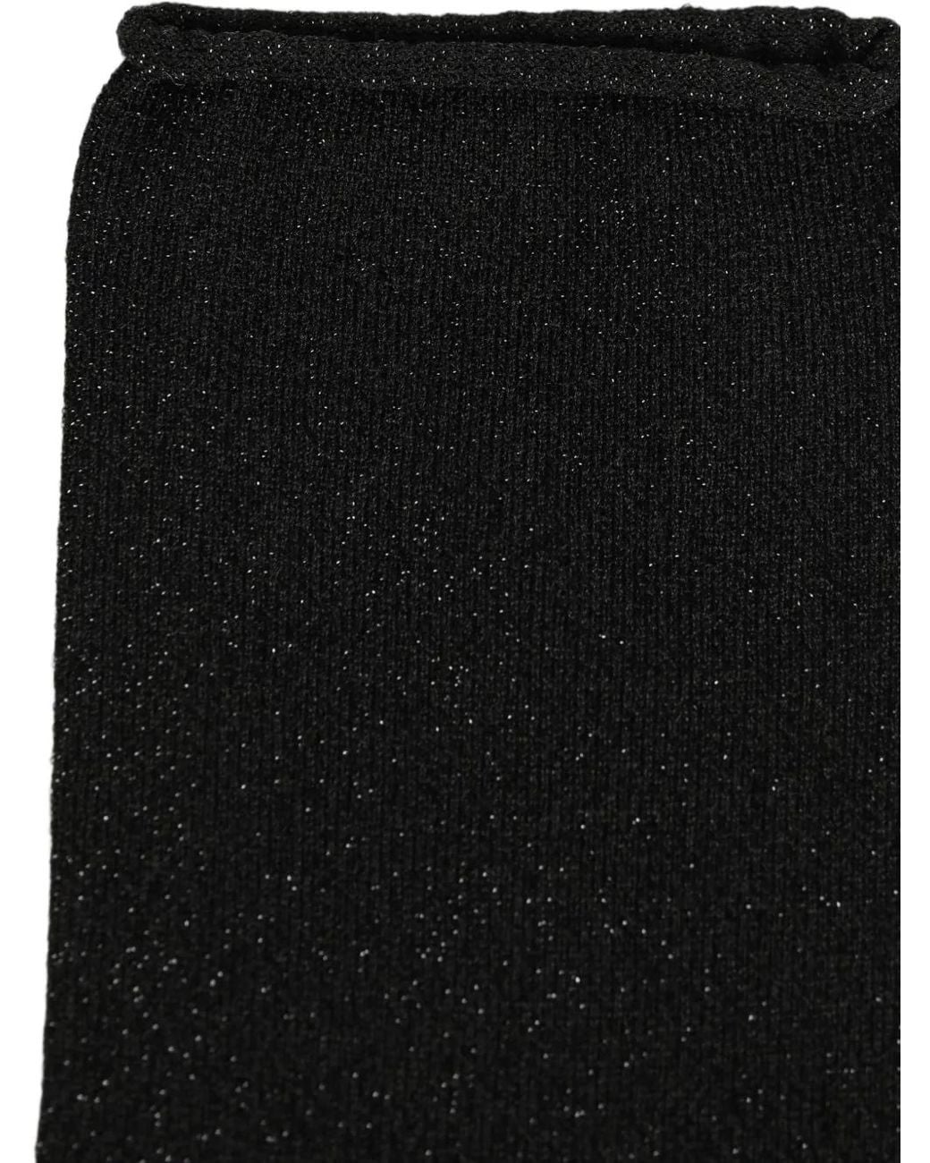 Dolce & Gabbana Black Glitter-Effect Mid-Calf Socks for men