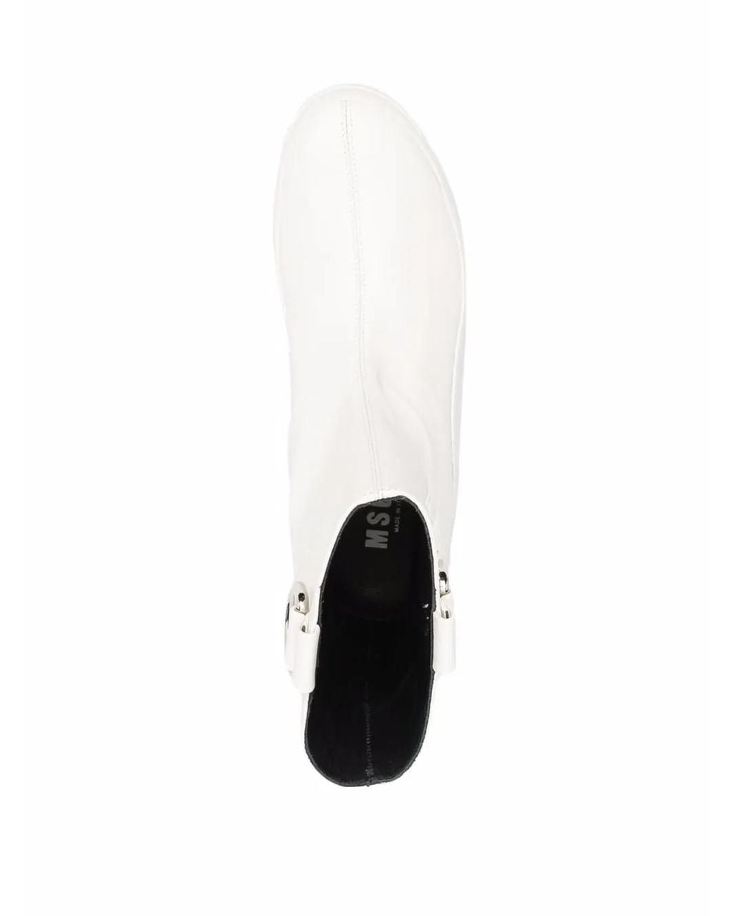 MSGM White Round-Toe Rain Boots