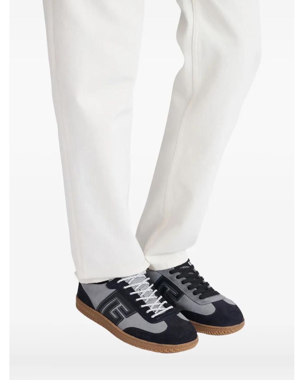 Balmain Black Low Top Lace Up Sneaker for men