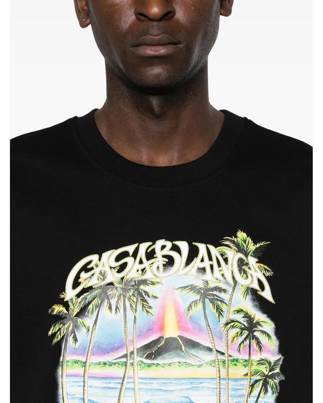 Casablanca Black T-Shirts for men