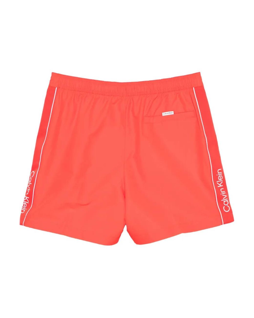 Calvin Klein Red Drawstring Swim Shorts for men