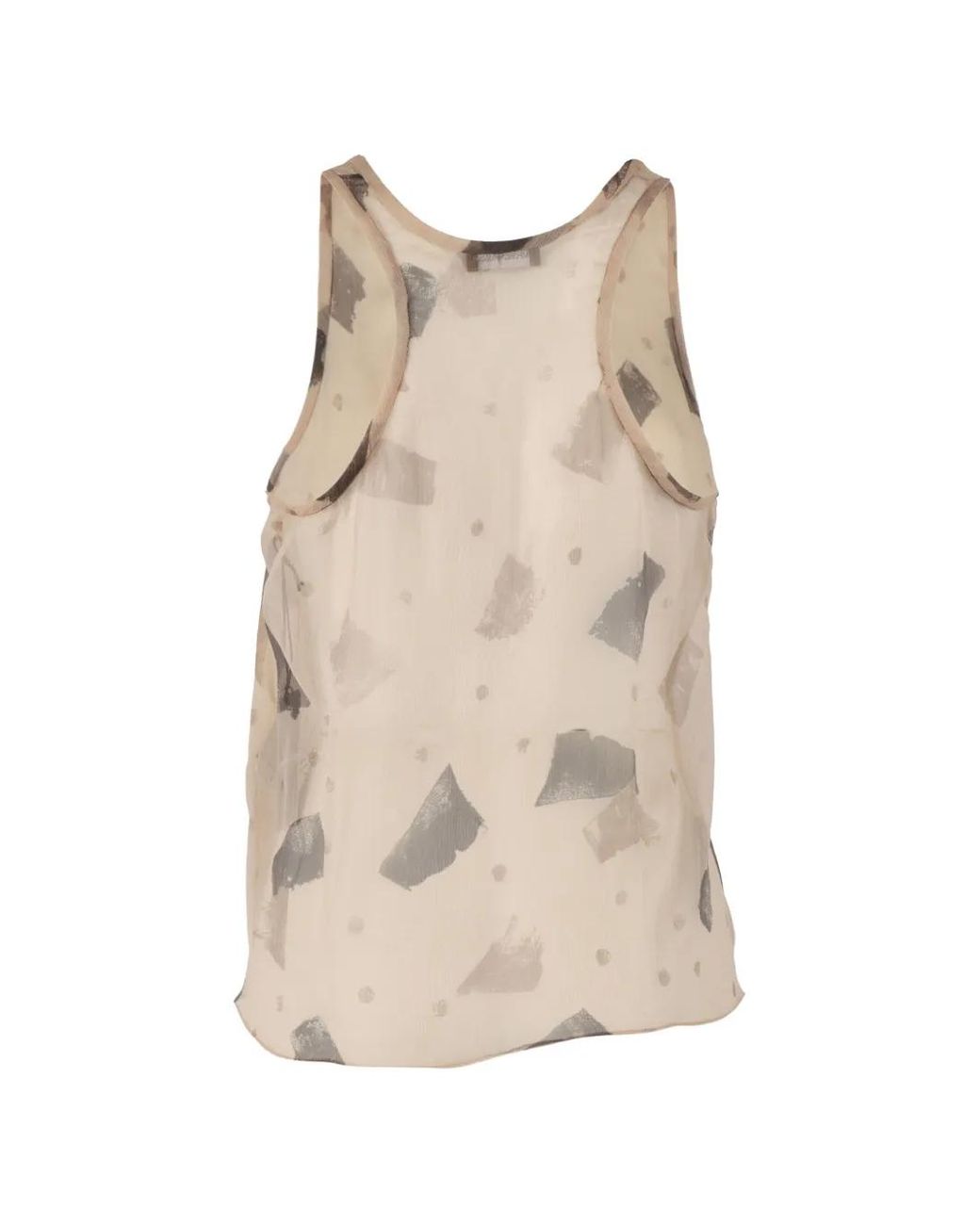 Top Sin Mangas Estampado Emporio Armani de color Natural