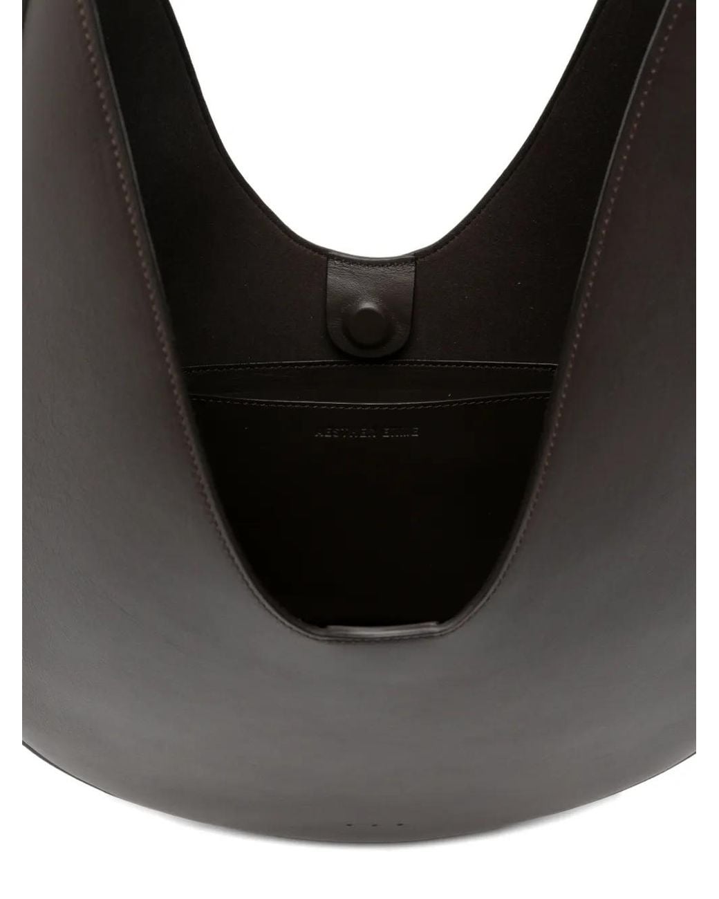 Aesther Ekme Black Curved Leather Shoulder Bag