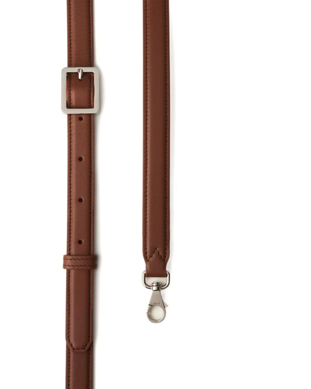 Lanvin Brown Leather Clutch Bag for men