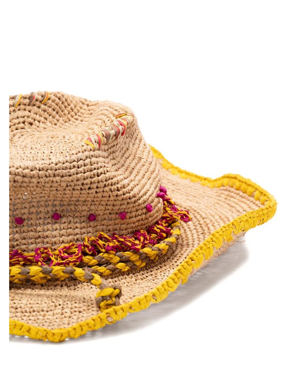 Jamin Puech Paris Natural Bohemia Woven-Raffia Sun Hat
