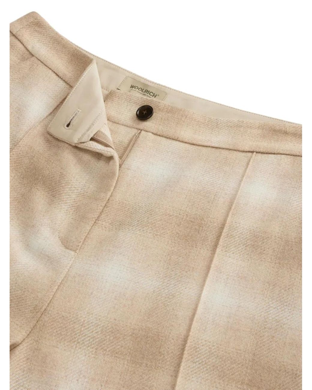 Woolrich Natural Plaid Trousers
