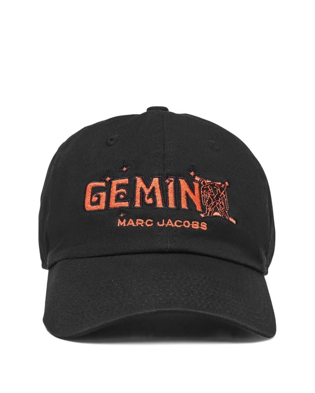 Marc Jacobs Black Cancer Cotton Baseball Cap With Embroidered Slogan