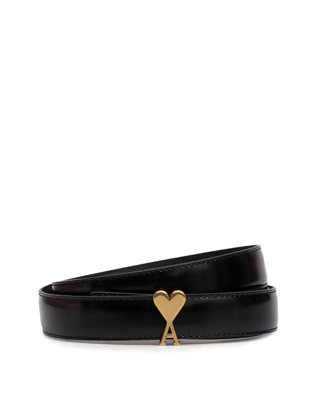AMI Black Ami De Coeur Buckle Belt
