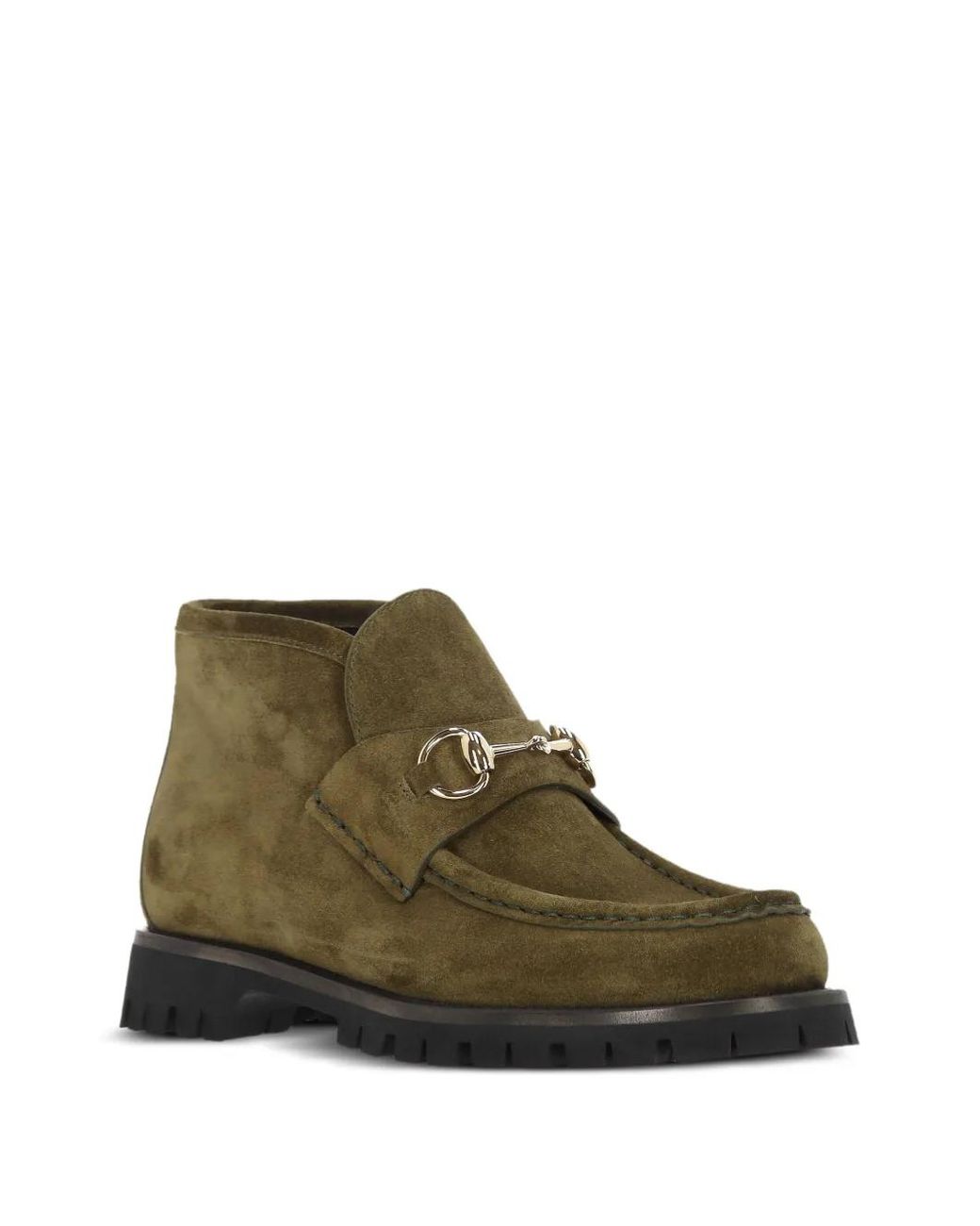 Gucci Green Horsebit Ankle Boots