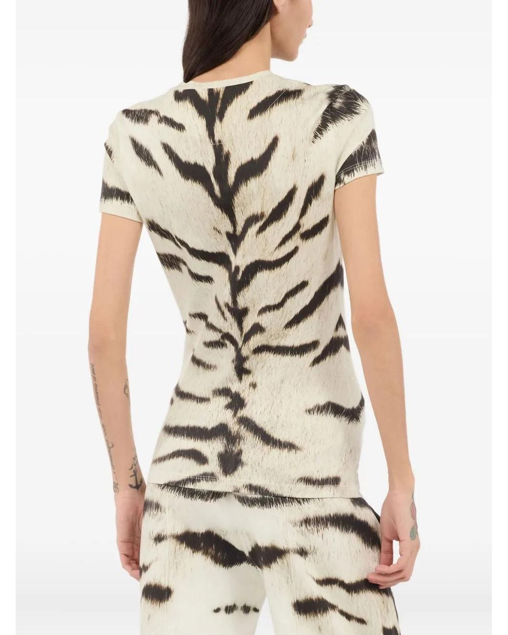 Roberto Cavalli White X Ogat Tigresse T-Shirt