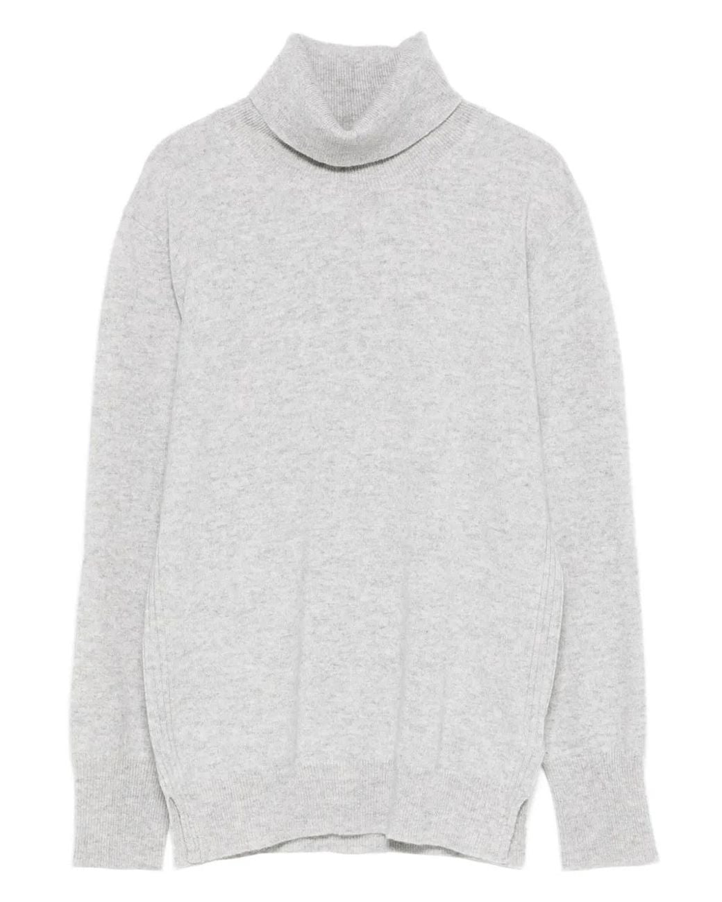 Purotatto White Roll-Neck Sweater
