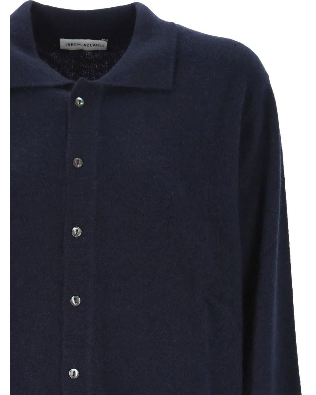 IRREPLACEABLE Blue Cardigan En Cachemire À Boutonnière