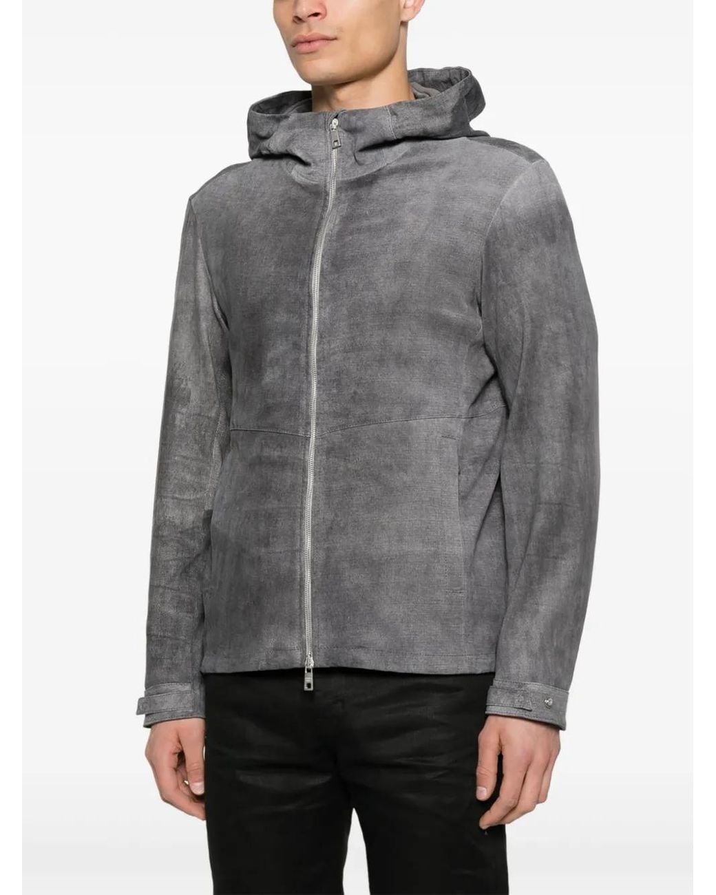 Giorgio Brato Gray Suede Jacket for men